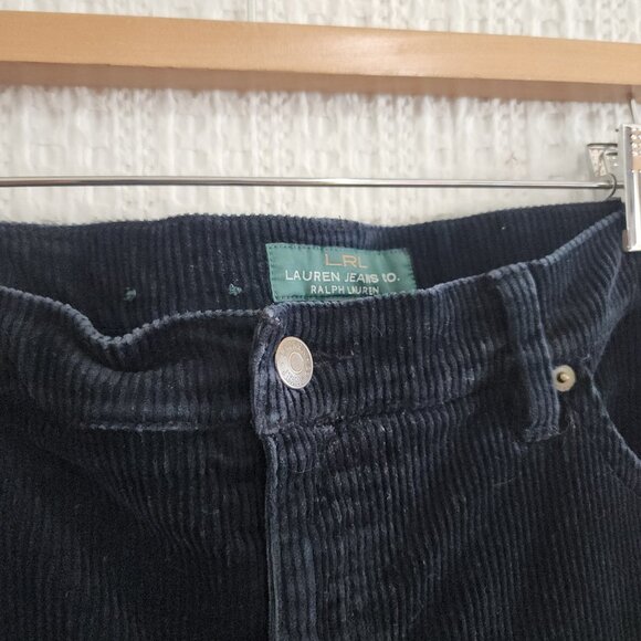 Vintage Ralph Lauren Navy Corduroy Pants Classic Straight Fit Women’s Size 14 - Picture 4 of 13